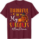 Thankful For My Students Bus Driver Monitor Thanksgiving T-Shirt - T-Shirt | Maroon