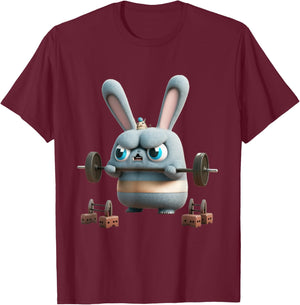 Funny Gym Workout Bunny Fitness Studio Rabbit Cardio Pump T-Shirt - T-Shirt | Maroon