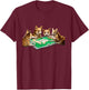 Corgi Dog Mahjongg Funny Dog Letter Men's Funny Clothes Funny Goods Present Neta Jakushi T-Shirt - T-Shirt | Maroon