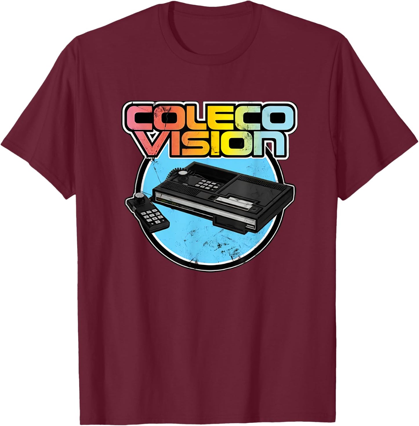 Colecovision Retro Vintage Video Game Gamer T-Shirt - T-Shirt | Maroon