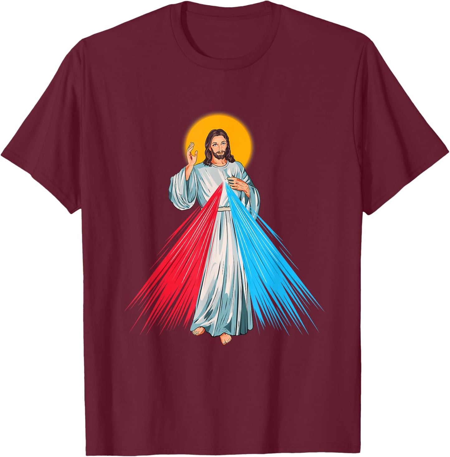 Divine Mercy of JESUS CHRIST T-Shirt - T-Shirt | Maroon