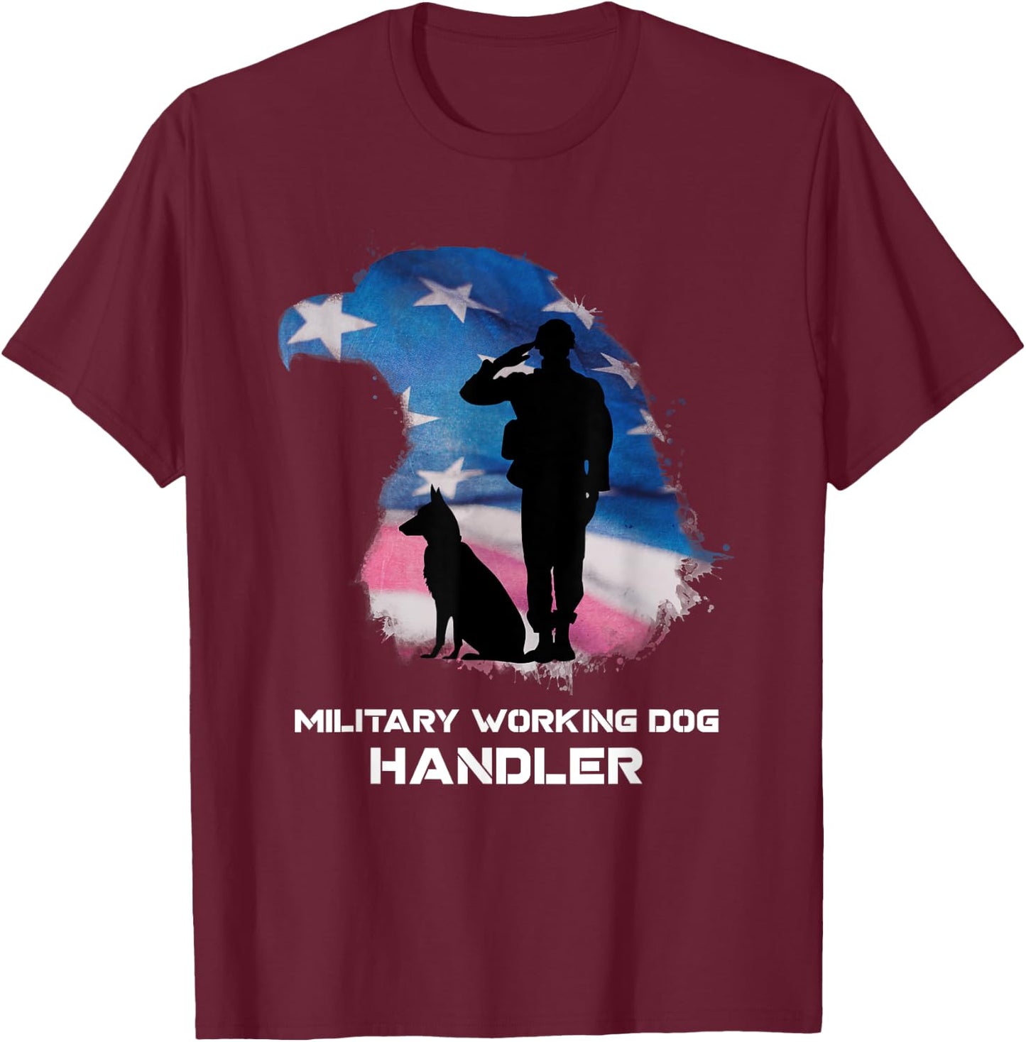 Military Working Dog Handler shirt women T-Shirt - T-Shirt | Maroon