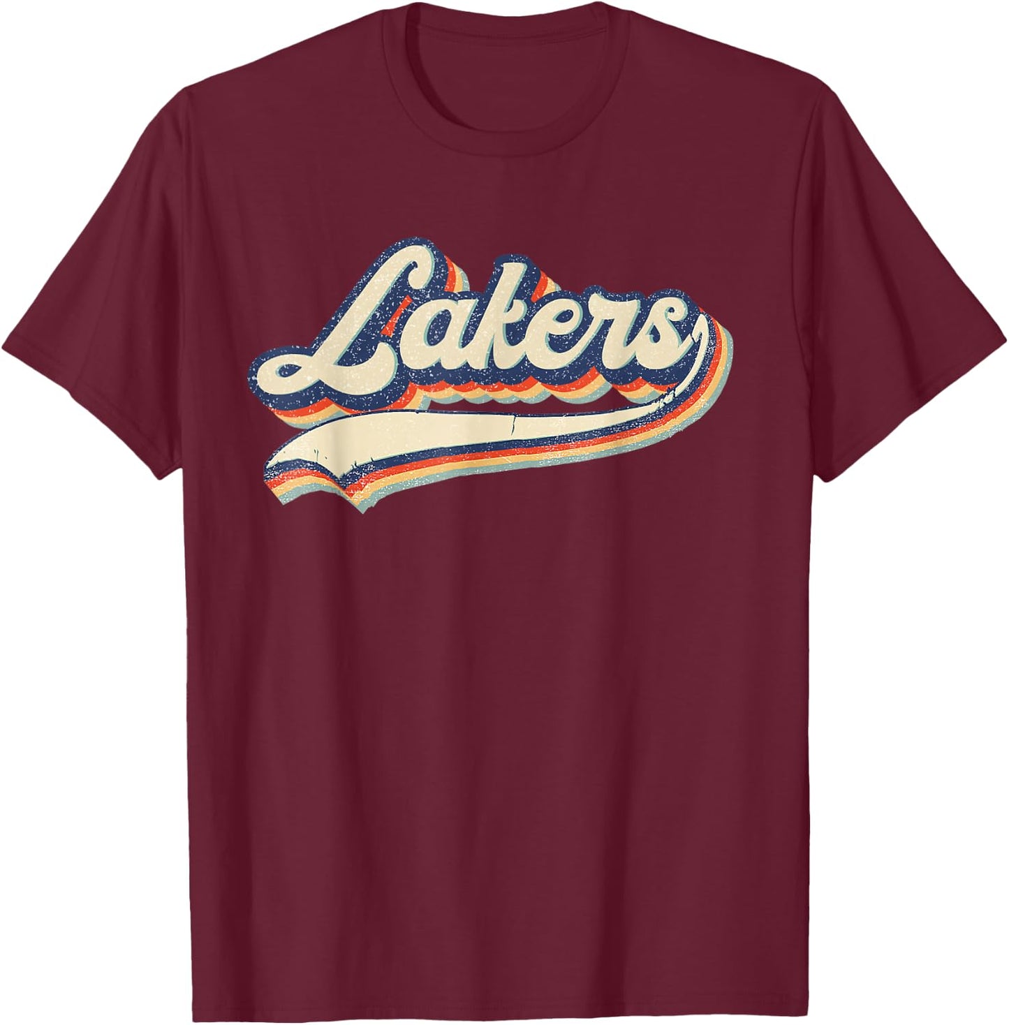 Lakers Name Vintage Retro Gift Men Women Boy Girl T-Shirt - T-Shirt | Maroon