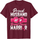 Proud Husband Of A Breast Cancer Warrior Cancer Survivor T-Shirt - T-Shirt | Maroon