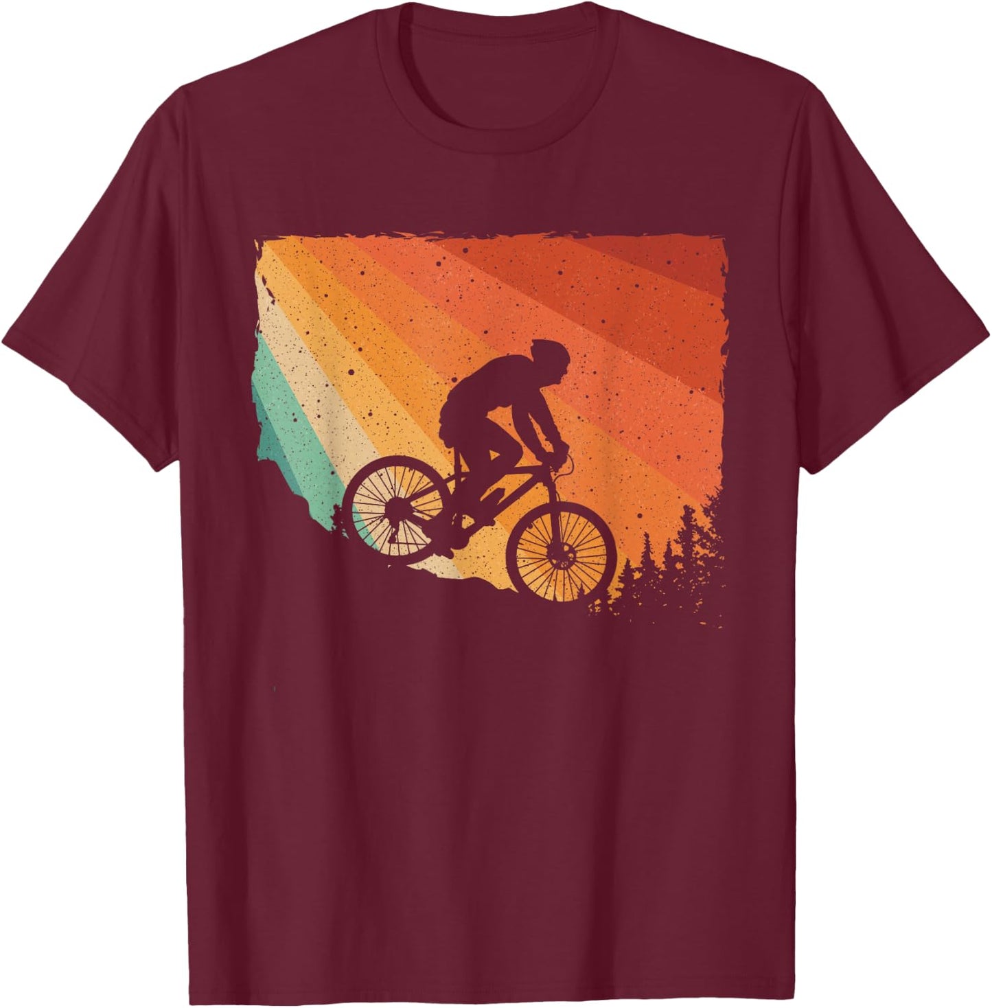 Funny Mountain Biking Design Women Mountain Bike T-Shirt - T-Shirt | Maroon