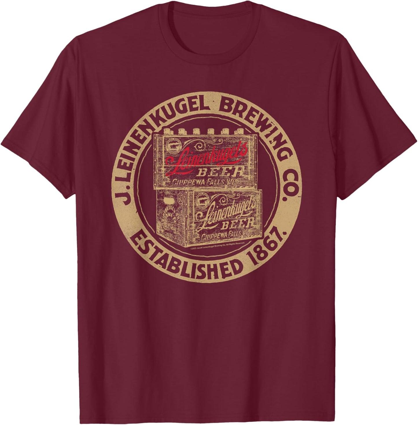Leinenkugels - Beer Case T-Shirt - T-Shirt | Maroon