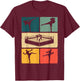 Vintage Kickboxing Art Women Kickboxer Sports Lover T-Shirt - T-Shirt | Maroon
