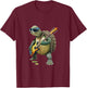 Turtle Playing Electric Guitar - Animal Turtle Lover Guitar T-Shirt - T-Shirt | Maroon