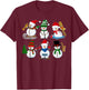 Music Snowman Band Christmas Musical Teacher T-Shirt - T-Shirt | Maroon