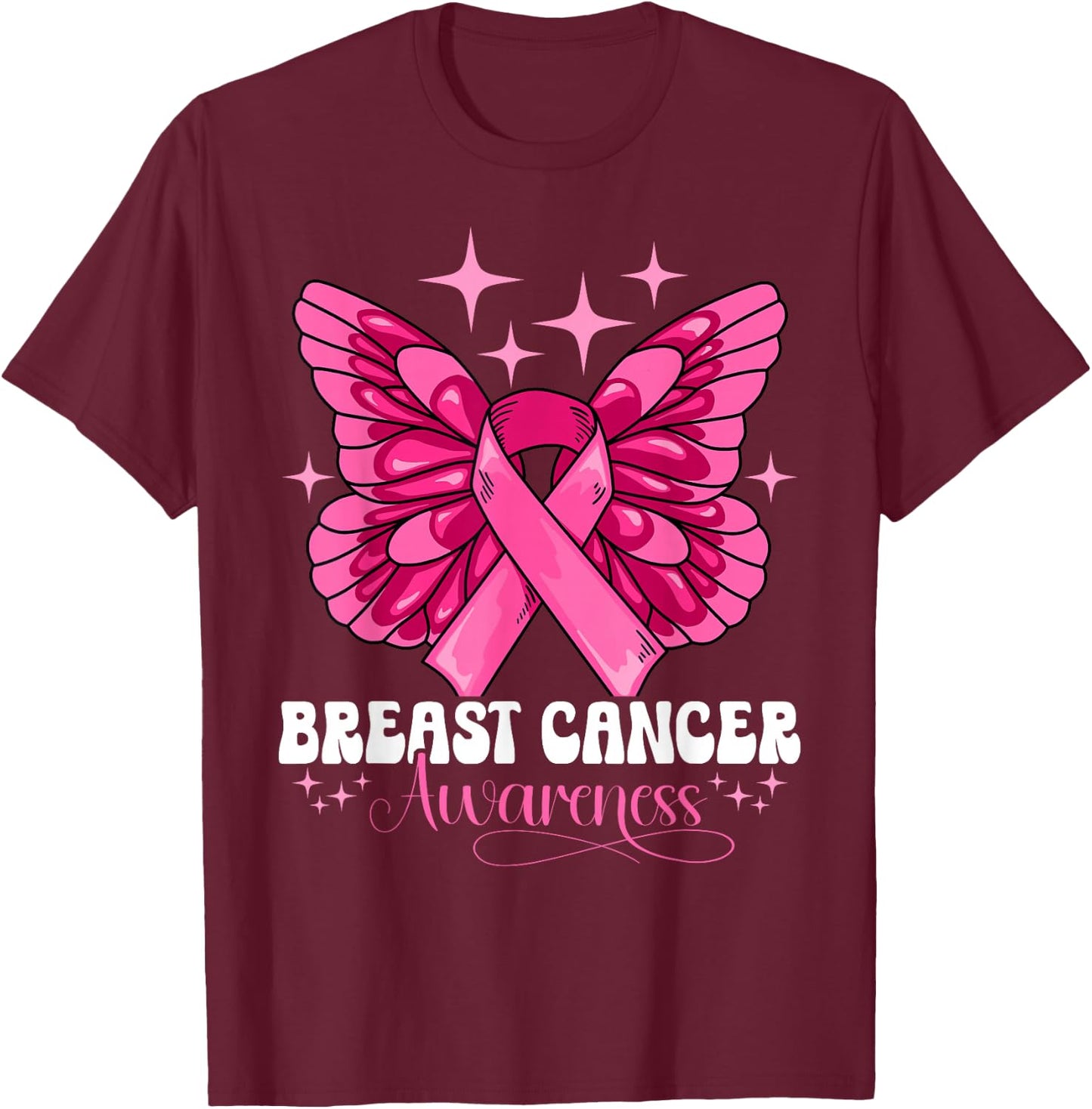 Breast Cancer Awareness T-Shirt - T-Shirt | Maroon