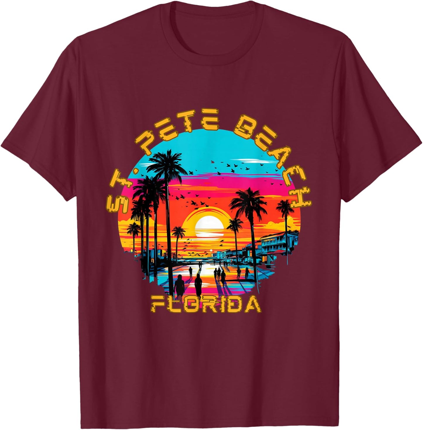 St. Pete Beach Florida T-Shirt - T-Shirt | Maroon