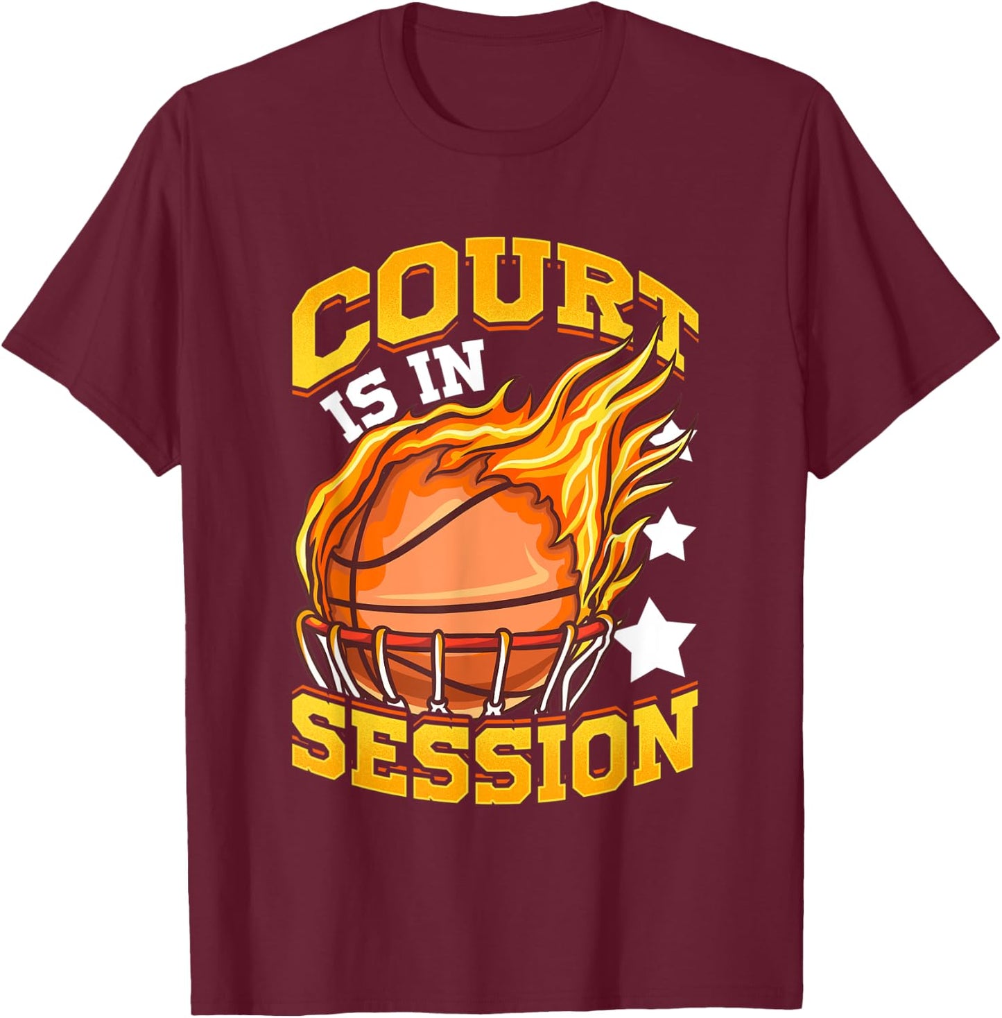 Funny Basketball Player Court Is In Session Slam Dunk Gamer T-Shirt - T-Shirt | Maroon