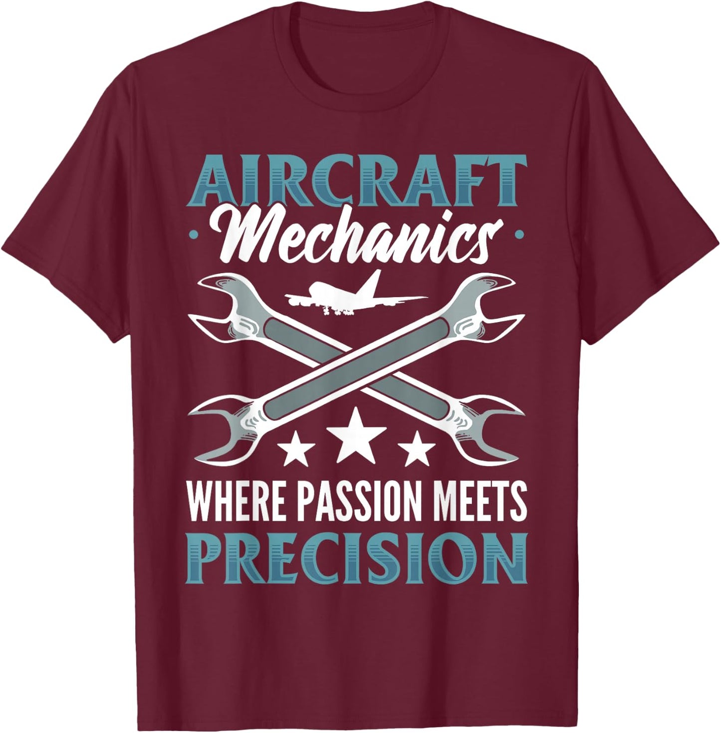 Aviation Mechanic Airframe Mechanic Airplane Aviation T-Shirt - T-Shirt | Maroon