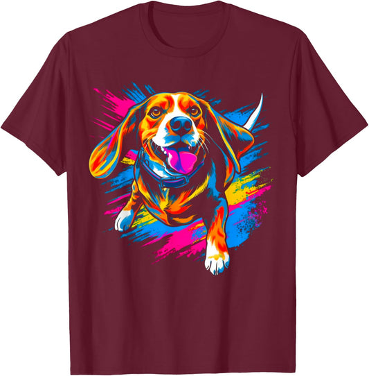 Beagle Dog T-Shirt - T-Shirt | Maroon