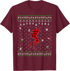 Red Plaid Quetzal Lover Funny Ugly Christmas Sweater T-Shirt - T-Shirt | Maroon