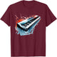 Music Keyboard Costume for Boys and Girls T-Shirt - T-Shirt | Maroon
