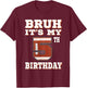 Bruh It's My 5th Birthday 5 Year Old Football Kids T-Shirt - T-Shirt | Maroon