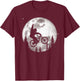 Bigfoot Mountain Bike with Moon Shirt Funny Biking T-Shirt - T-Shirt | Maroon