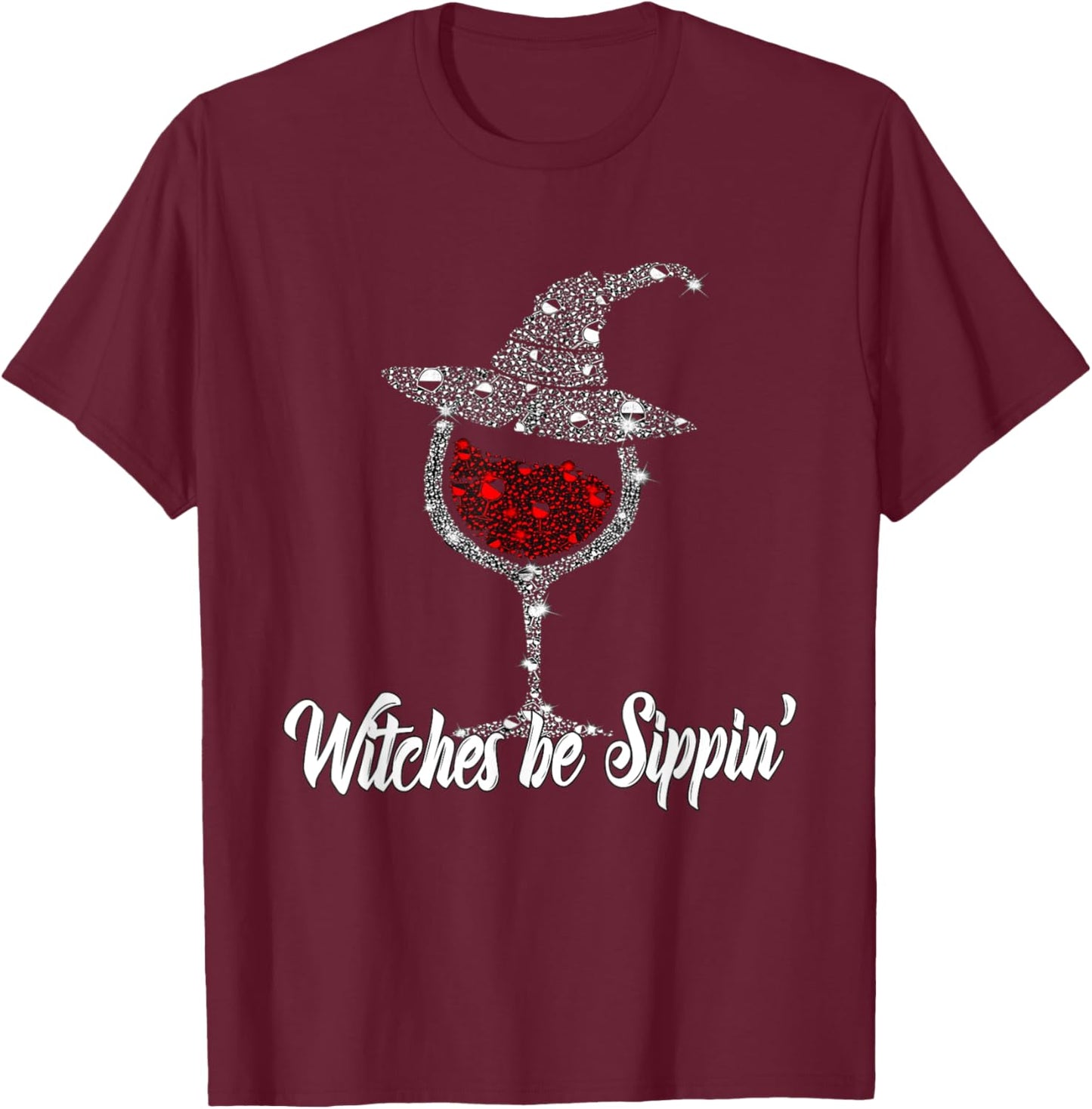 Witches Be Sippin 'Witch Squad Halloween Party T-Shirt - T-Shirt | Maroon