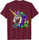 Happy Mardi Gras Unicorn Girls T-Shirt - T-Shirt | Maroon