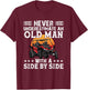 Never Underestimate An Old Man With A Side By Side SXS UTV T-Shirt - T-Shirt | Maroon