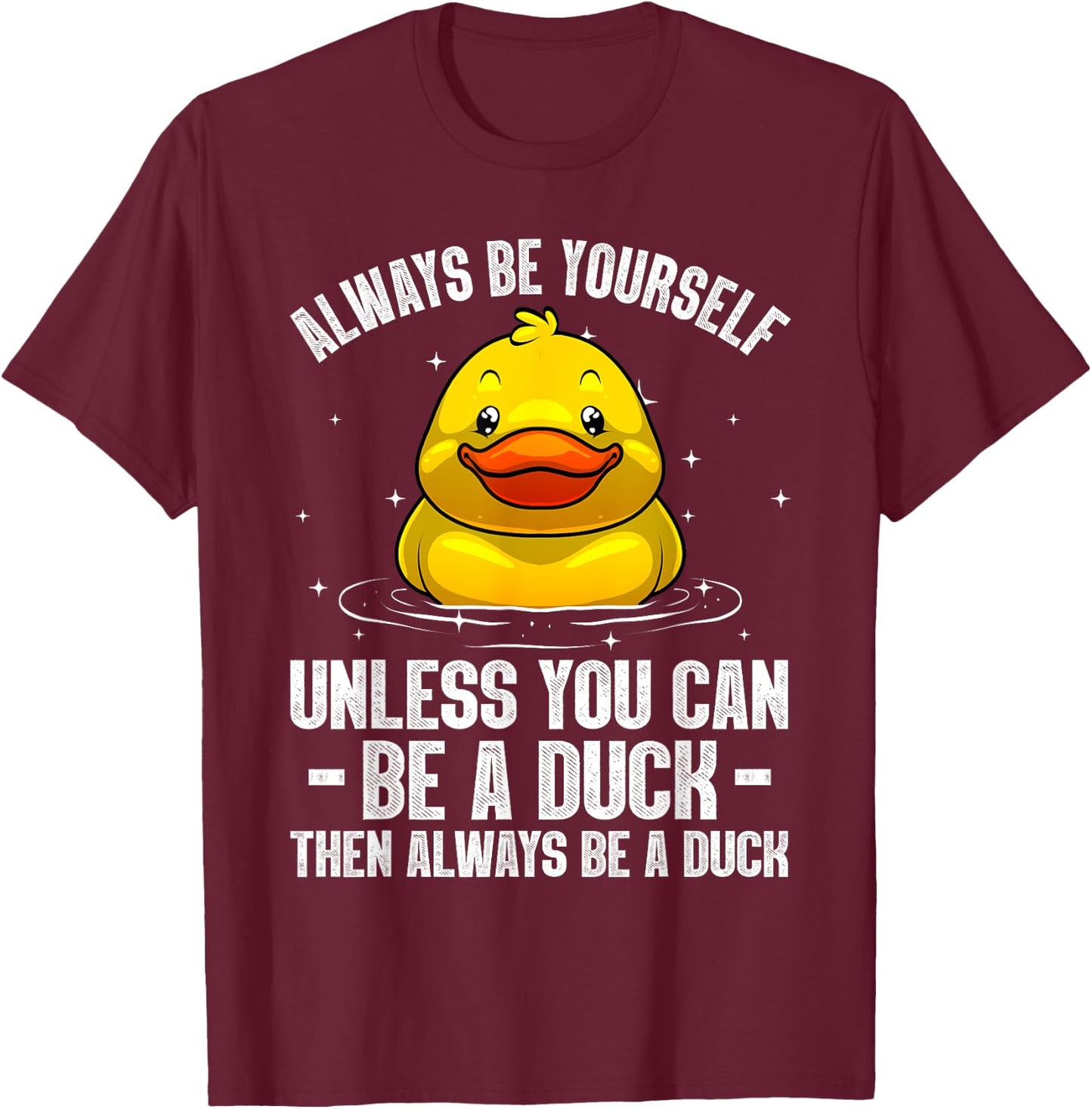 Cute Duck Women Kids Aquatic Bird Rubber Duck Lovers T-Shirt - T-Shirt | Maroon