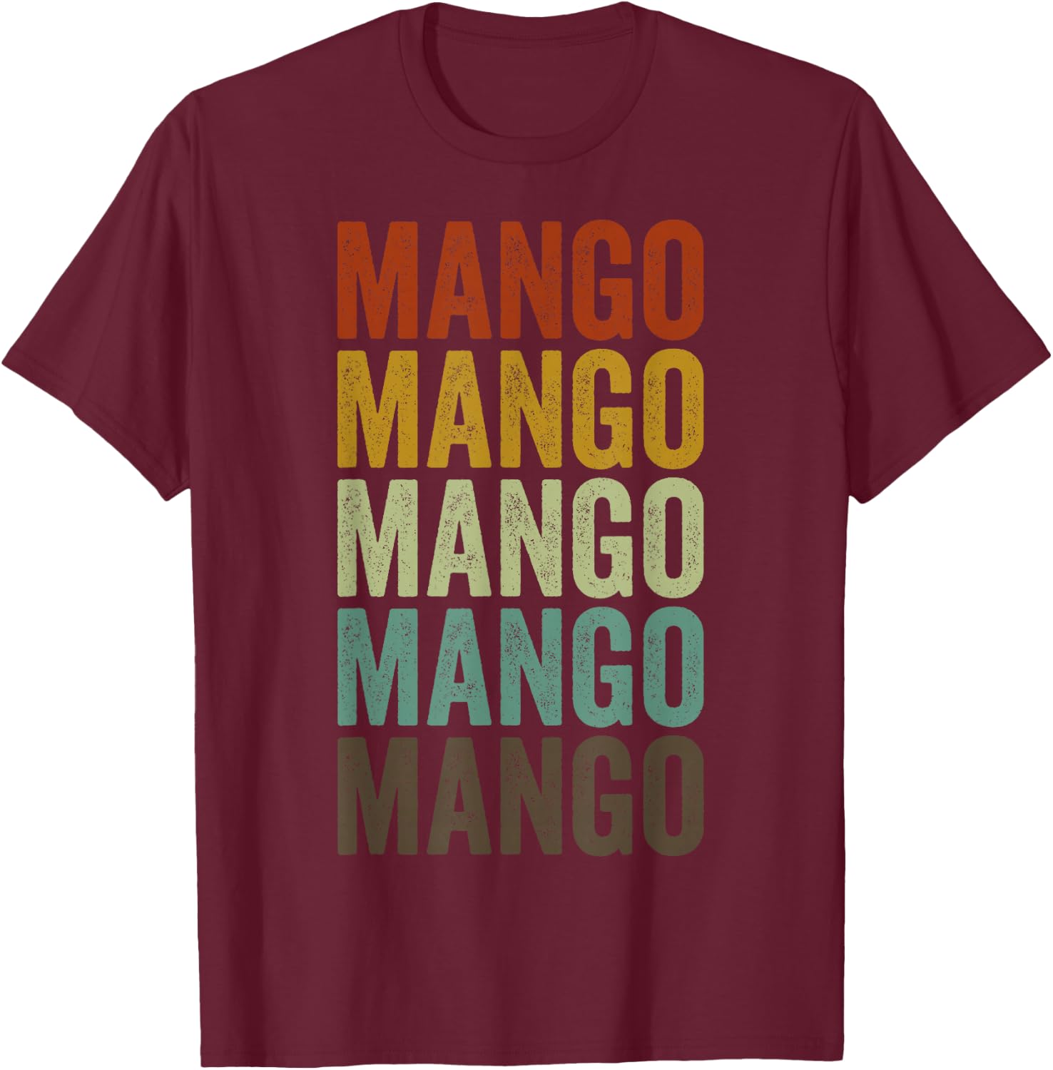 Mango City Retro T-Shirt - T-Shirt | Maroon