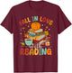 Fall In Love With Reading Fall Season T-Shirt - T-Shirt | Maroon