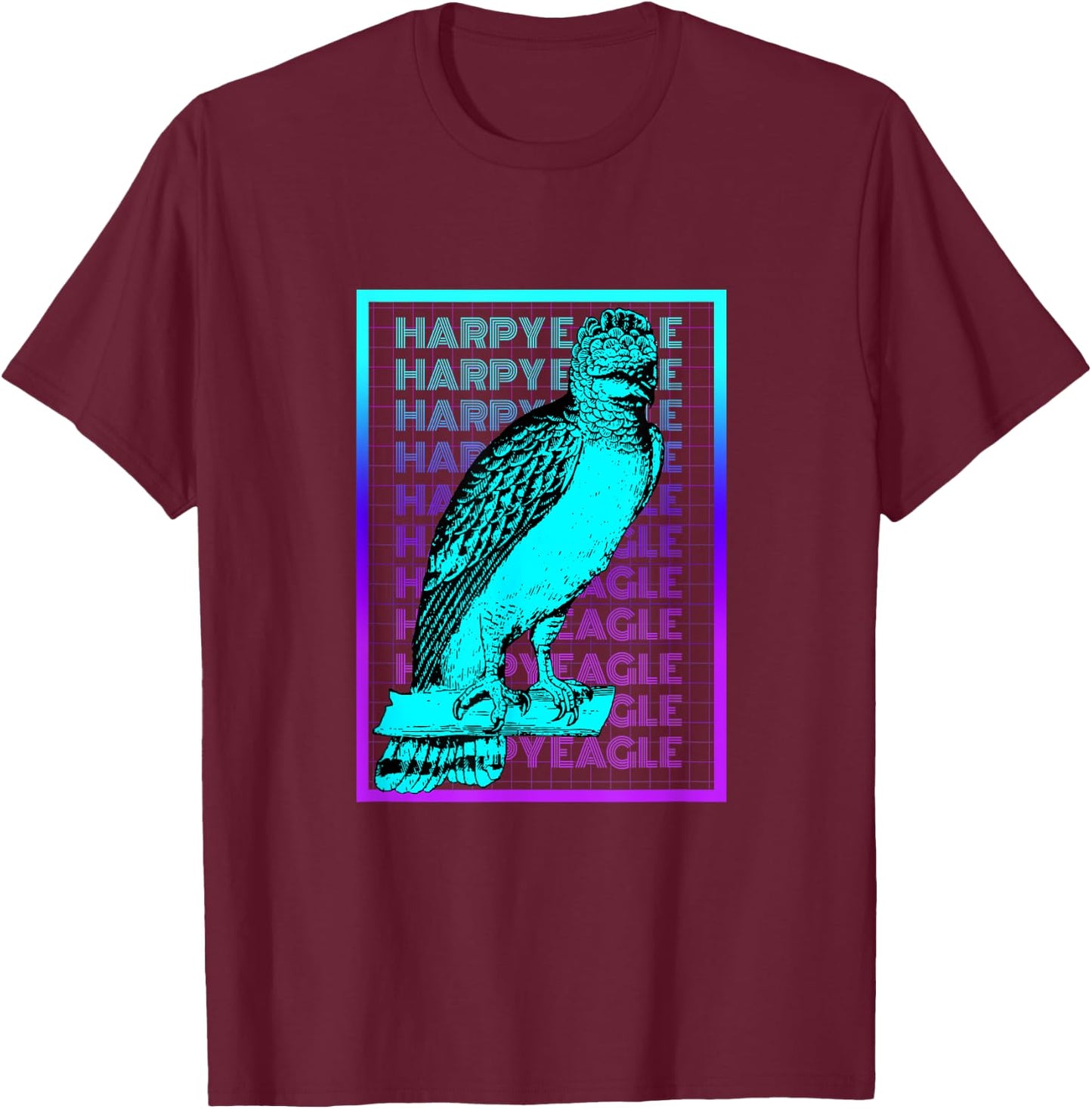 Harpy Eagle Bird Vintage Retro Harpy Eagle T-Shirt - T-Shirt | Maroon