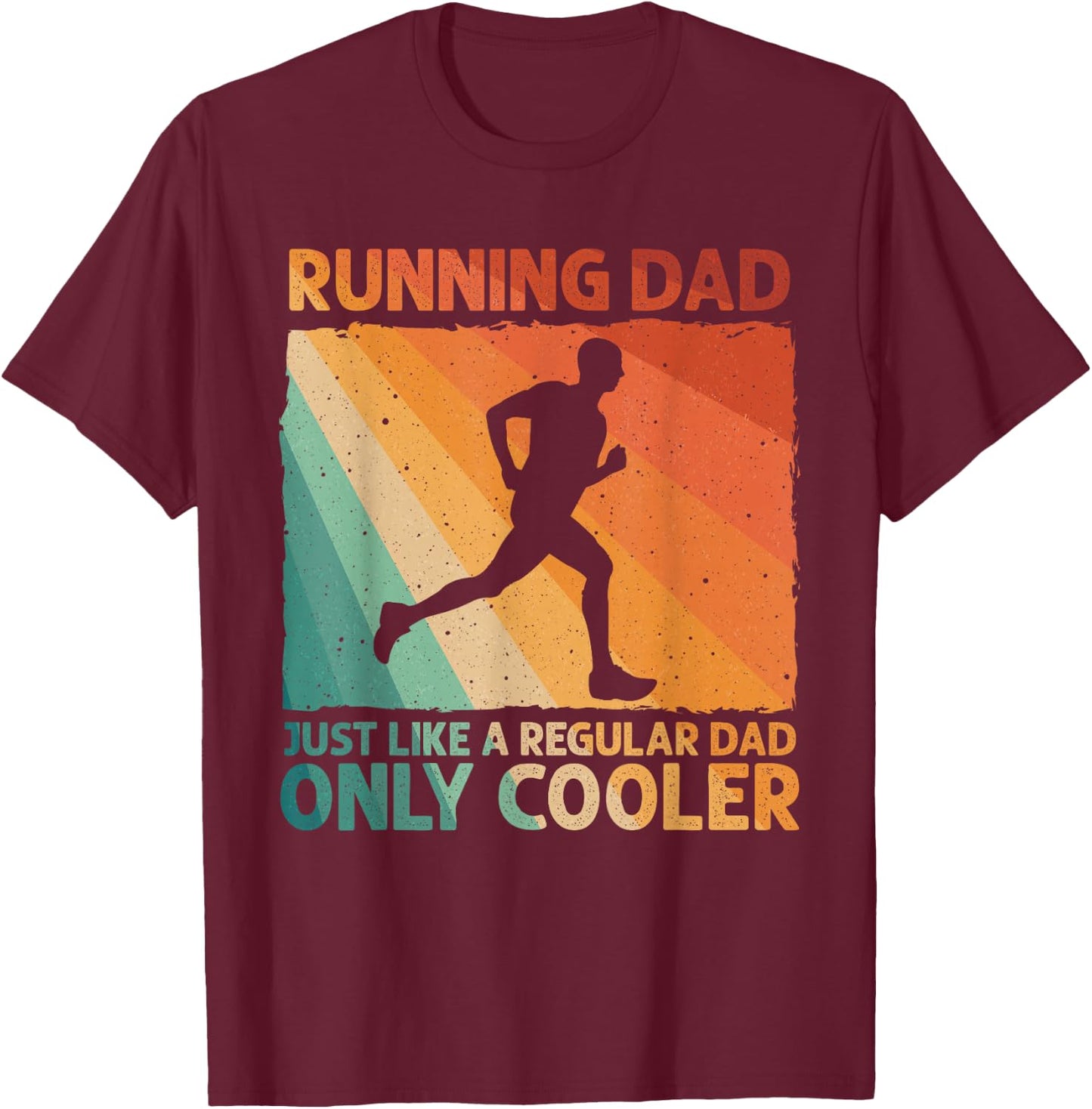 Funny Running Dad Marathon Runner Coach Marathoner T-Shirt - T-Shirt | Maroon