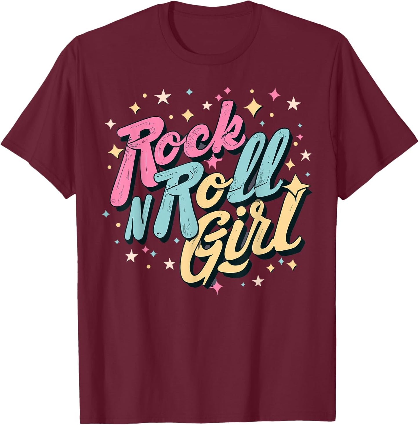 Rock N Roll Girl Purple Darla T-Shirt - T-Shirt | Maroon