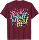 Rock N Roll Girl Purple Darla T-Shirt - T-Shirt | Maroon