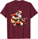Guitarist Santa Cute Christmas Santa Playing Acoustic Guitar T-Shirt - T-Shirt | Maroon