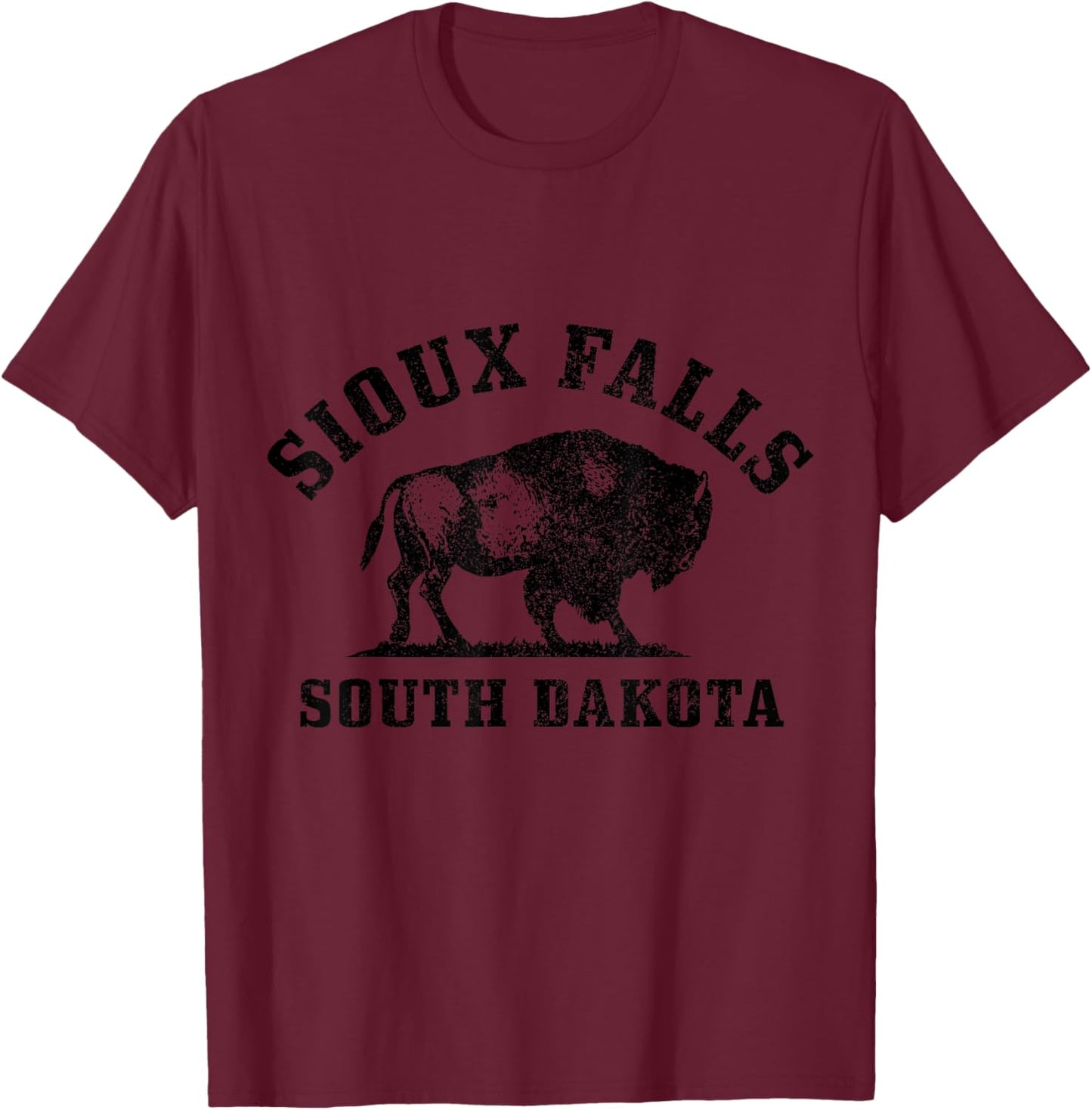 Sioux Falls, South Dakota, Bison T-Shirt - T-Shirt | Maroon