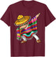 Dabbing Mexican Poncho Cinco de Mayo Boys Men Sombrero Dab T-Shirt - T-Shirt | Maroon