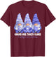 Esophageal Cancer Awareness Month Periwinkle Ribbon Gnomies T-Shirt - T-Shirt | Maroon