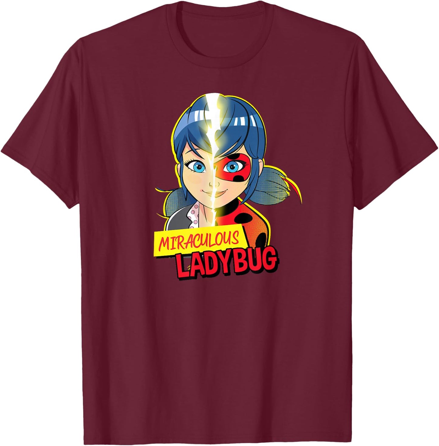 Miraculous Collection Ladybug Marinette Transformation T-Shirt - T-Shirt | Maroon