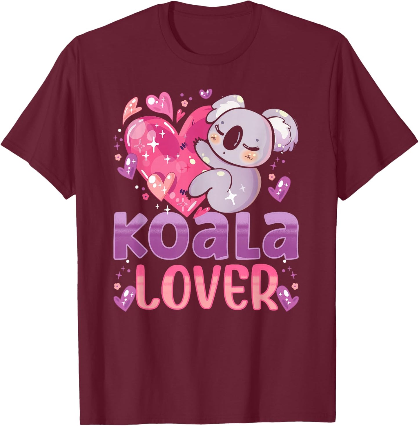 Koala Lover Cute Animal Koala Bear Koalas T-Shirt - T-Shirt | Maroon