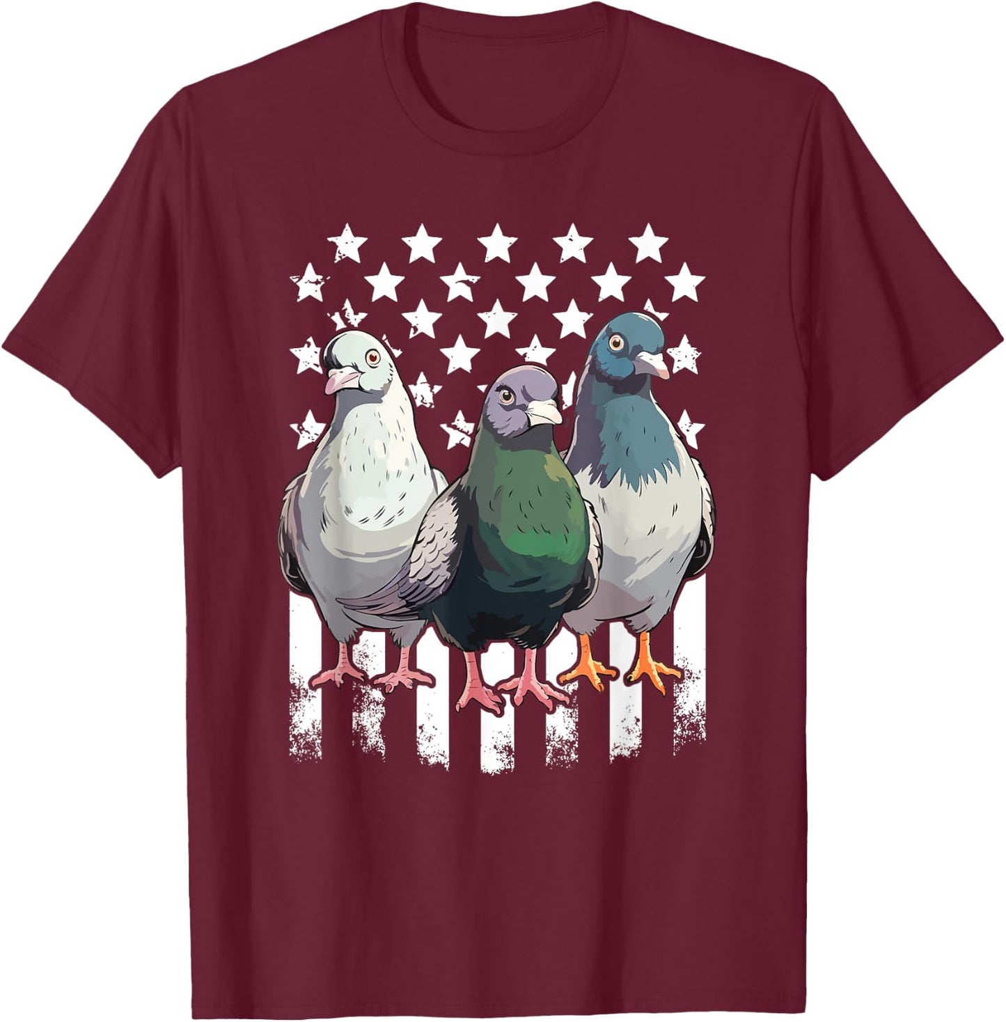 Pigeon USA T-Shirt - T-Shirt | Maroon