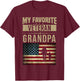 My Favorite Veteran Is My Grandpa American Flag Veteran Day T-Shirt - T-Shirt | Maroon