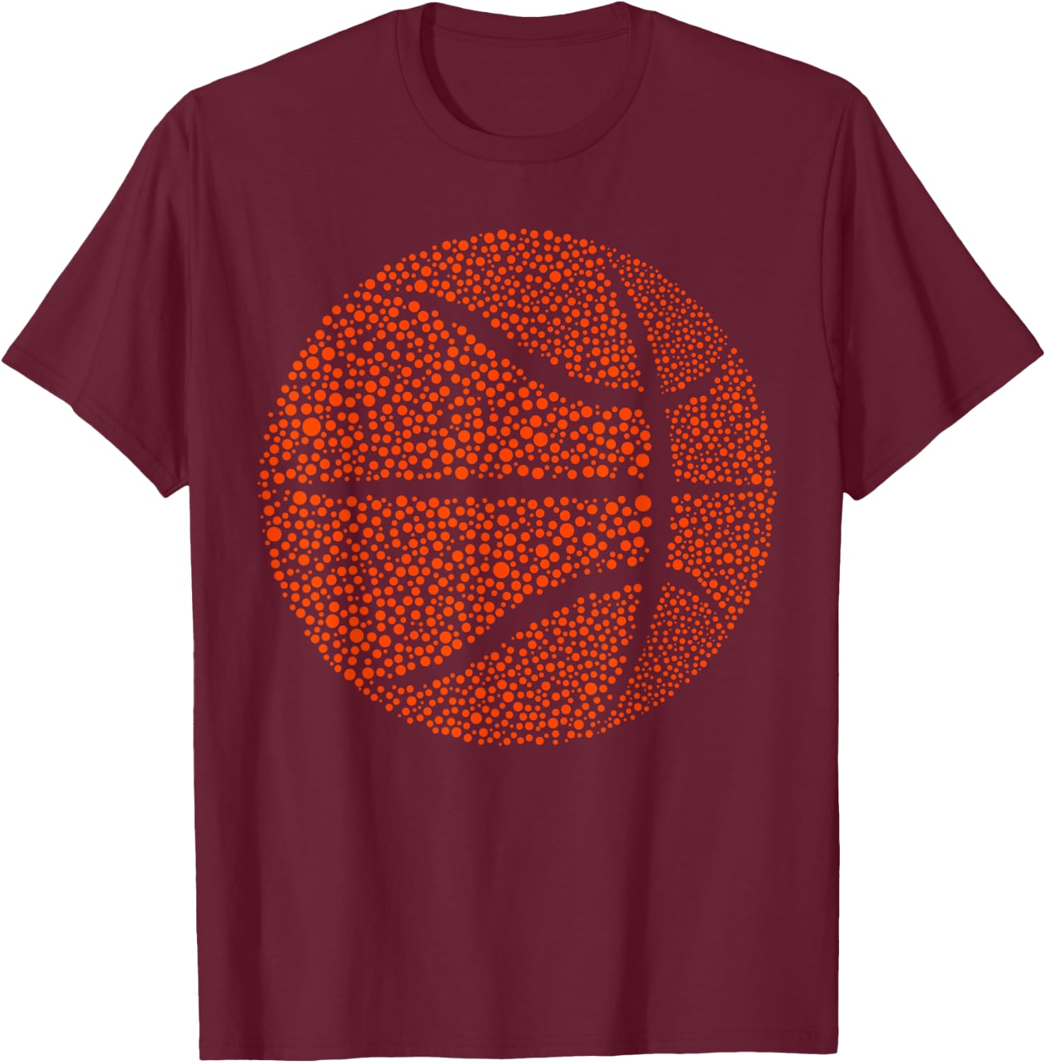 Cute Polka Dot Basketball Lover Player International Dot Day T-Shirt - T-Shirt | Maroon
