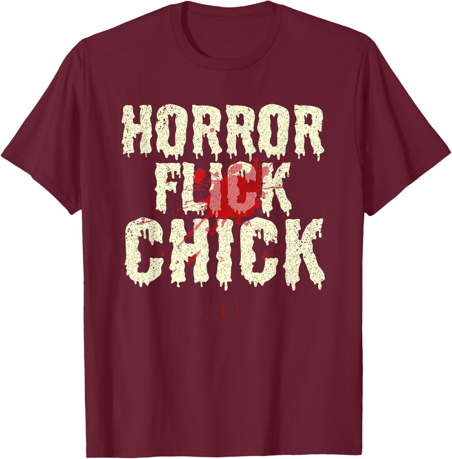 Funny Horror Art Women Halloween Film Horror Movie T-Shirt - T-Shirt | Maroon