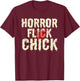 Funny Horror Art Women Halloween Film Horror Movie T-Shirt - T-Shirt | Maroon