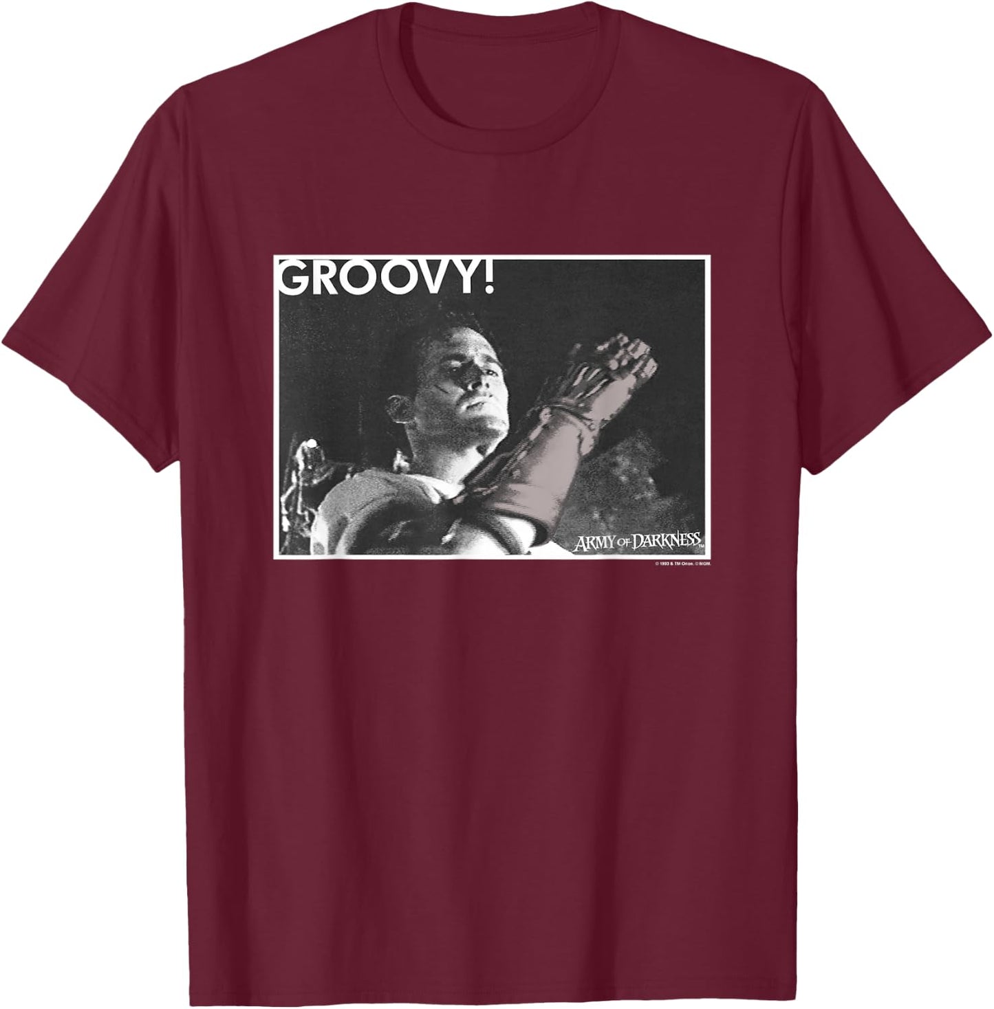 Army of Darkness Groovy T-Shirt - T-Shirt | Maroon