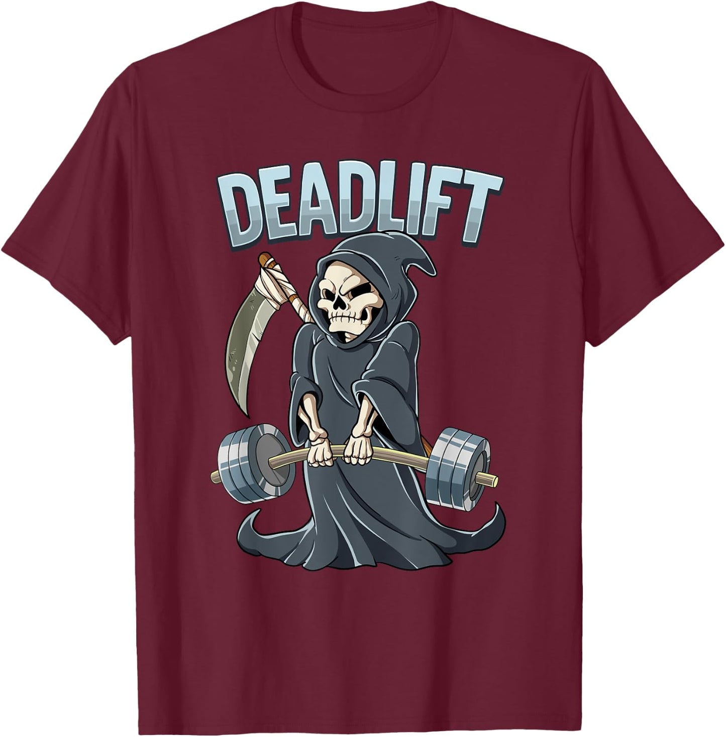 Gym Repeaer Deadlift Bodybuilding T-Shirt - T-Shirt | Maroon