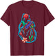 Anatomical Heart And Flowers Funny Men Women Cardiologist T-Shirt - T-Shirt | Maroon