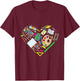 Artist Heart Art Teacher T-Shirt - T-Shirt | Maroon