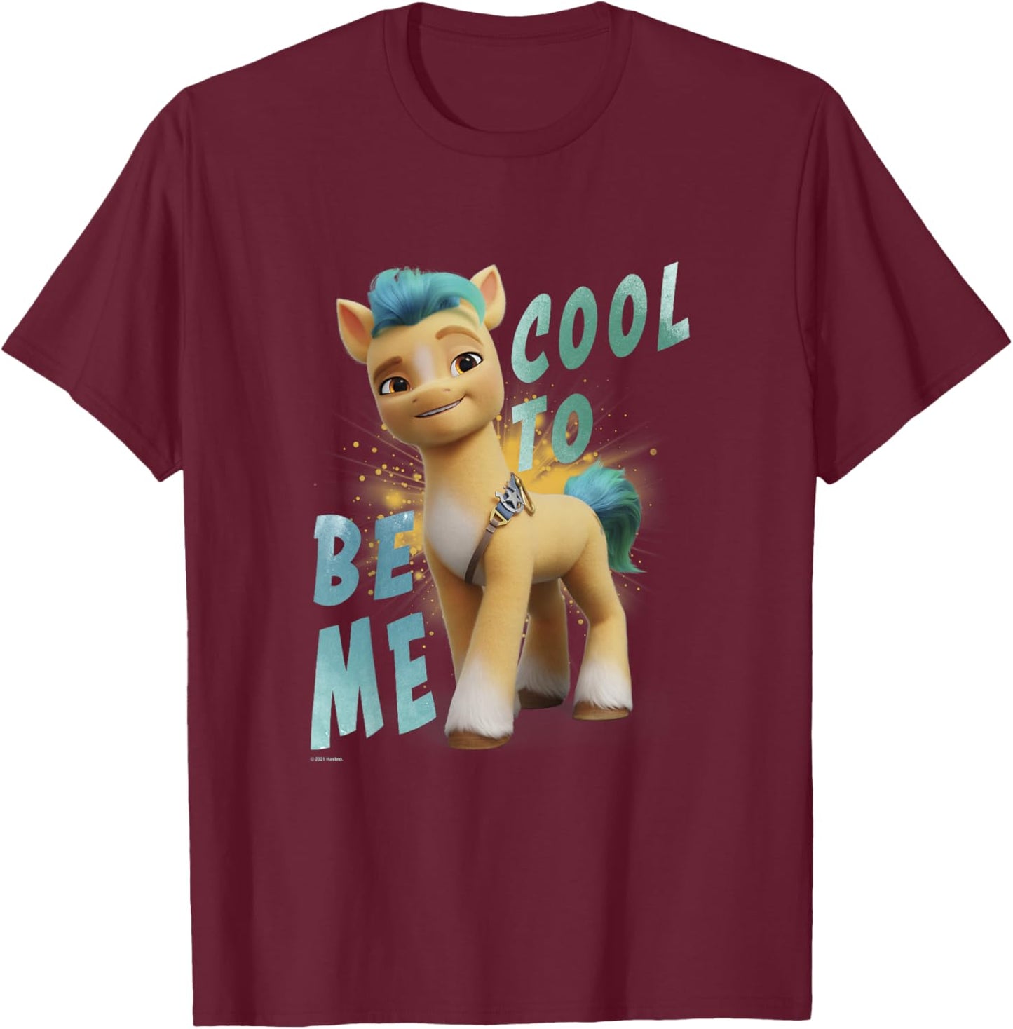 Kids My Little Pony: A New Generation Hitch Cool to Be Me T-Shirt - T-Shirt | Maroon