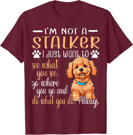 Mini Goldendoodle Dad Travel Accessories Mini Golden Doodle T-Shirt - T-Shirt | Maroon