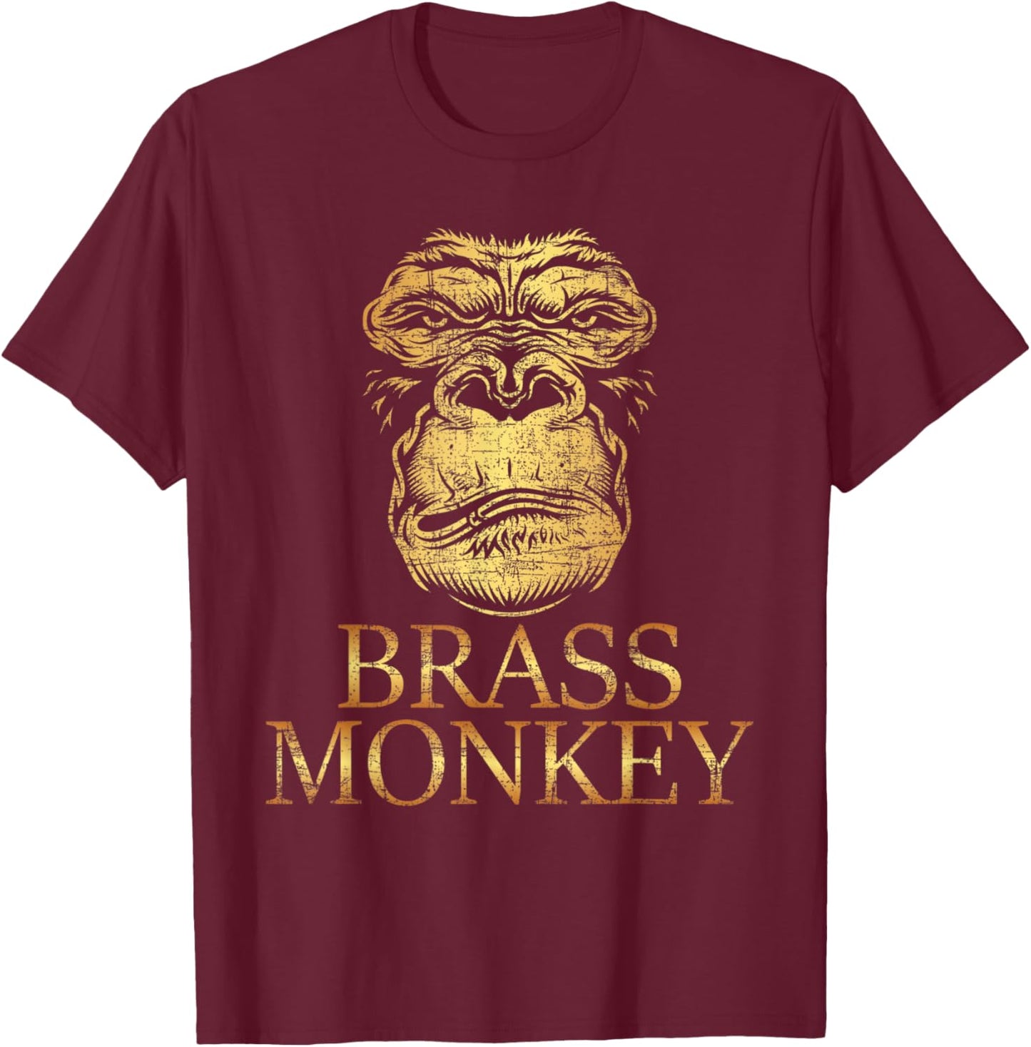 Brass Monkey - Monkeys Zoo Animal Lover Primate Zookeeper T-Shirt - T-Shirt | Maroon